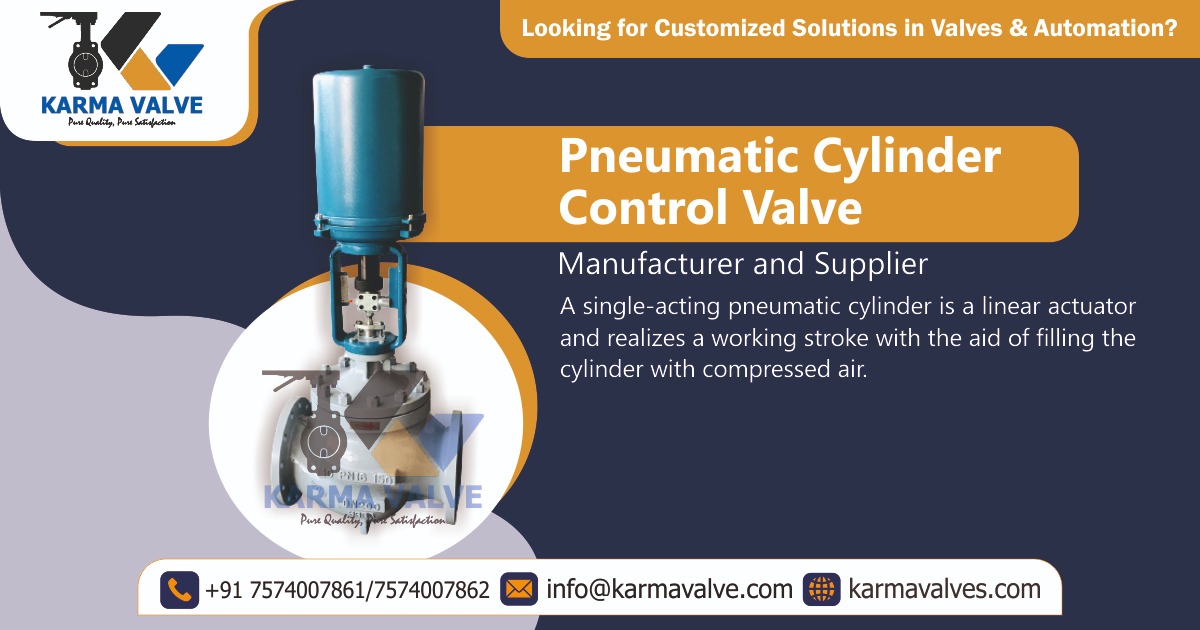 Pneumatic Cylinder Control Valve Manufacturer in Ahmedabad, Gujarat, India