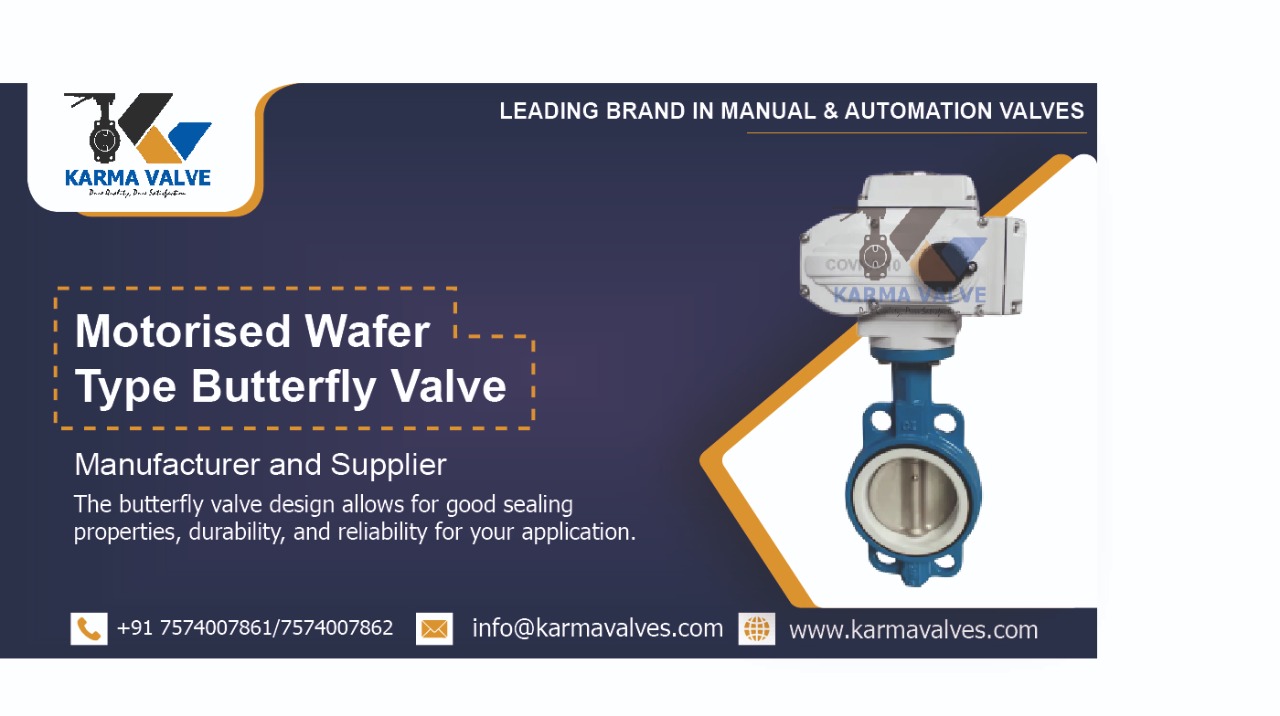 Motorised Wafer Type Butterfly Valve Manufacturer in Ahmedabad, Gujarat, India